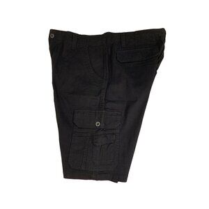 Iron Co. Mens Black Cargo Shorts 36 - Cotton & Spandex - Made In Bangladesh - Po